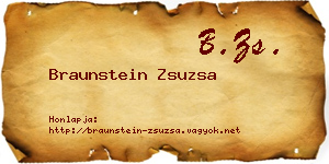Braunstein Zsuzsa névjegykártya