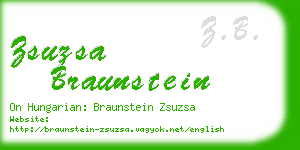 zsuzsa braunstein business card